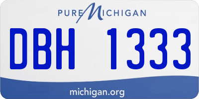 MI license plate DBH1333