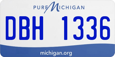 MI license plate DBH1336