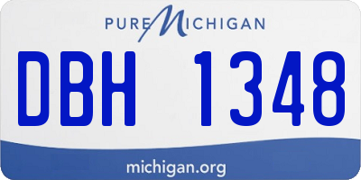 MI license plate DBH1348