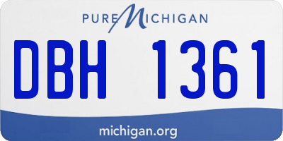 MI license plate DBH1361