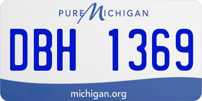 MI license plate DBH1369