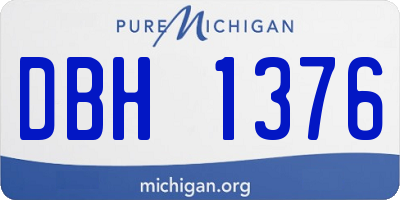 MI license plate DBH1376