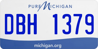 MI license plate DBH1379