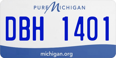 MI license plate DBH1401