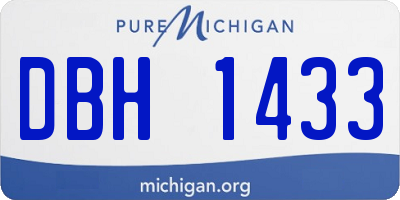 MI license plate DBH1433