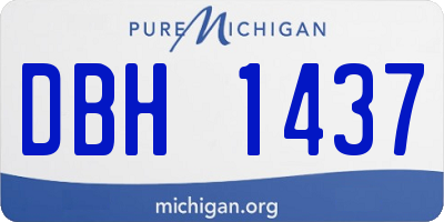 MI license plate DBH1437