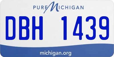 MI license plate DBH1439