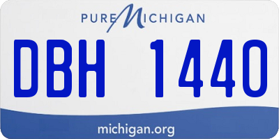 MI license plate DBH1440