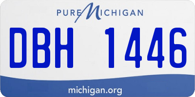 MI license plate DBH1446