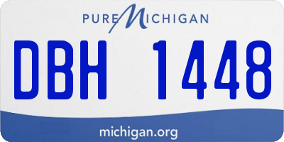 MI license plate DBH1448