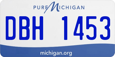 MI license plate DBH1453