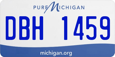 MI license plate DBH1459