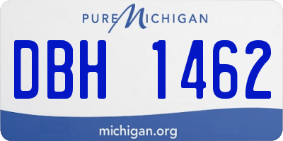 MI license plate DBH1462