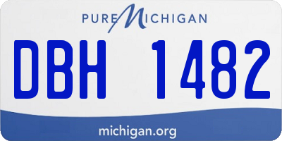 MI license plate DBH1482