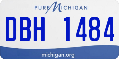 MI license plate DBH1484