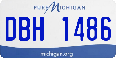 MI license plate DBH1486