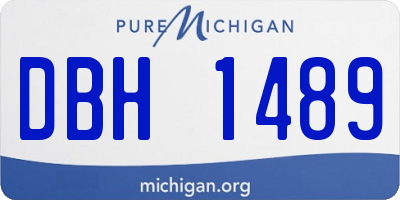 MI license plate DBH1489