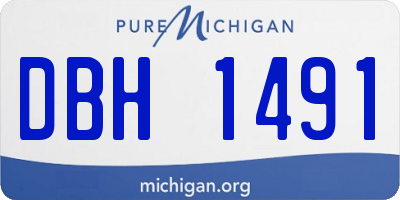 MI license plate DBH1491