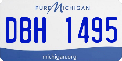 MI license plate DBH1495