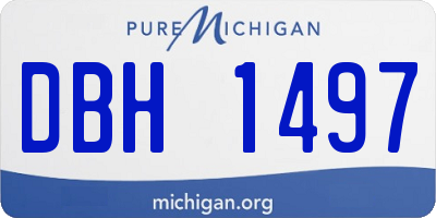 MI license plate DBH1497