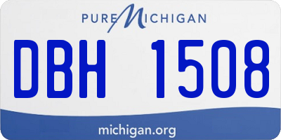 MI license plate DBH1508