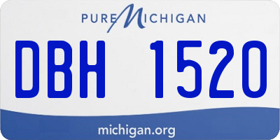MI license plate DBH1520