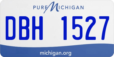 MI license plate DBH1527