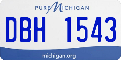MI license plate DBH1543