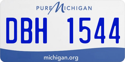 MI license plate DBH1544
