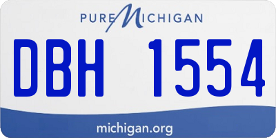 MI license plate DBH1554