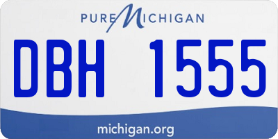 MI license plate DBH1555