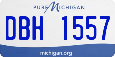 MI license plate DBH1557