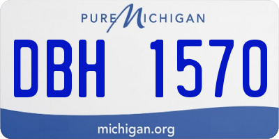 MI license plate DBH1570