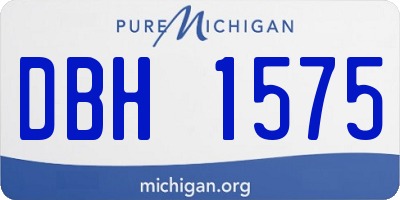 MI license plate DBH1575