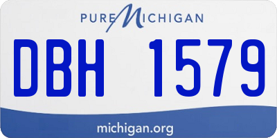MI license plate DBH1579