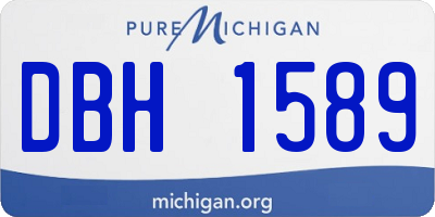 MI license plate DBH1589