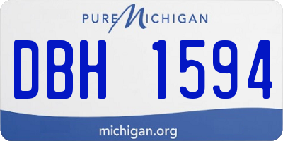 MI license plate DBH1594