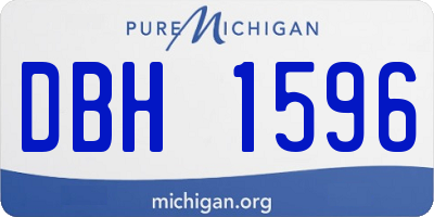 MI license plate DBH1596