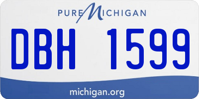 MI license plate DBH1599
