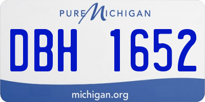 MI license plate DBH1652