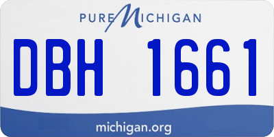MI license plate DBH1661