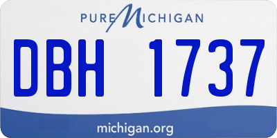 MI license plate DBH1737