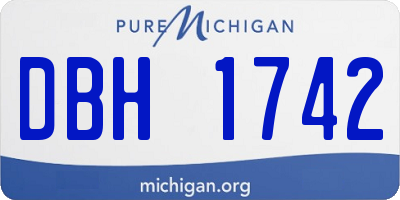 MI license plate DBH1742