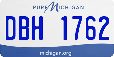 MI license plate DBH1762