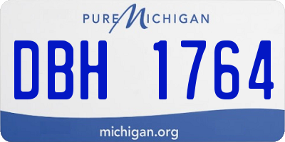 MI license plate DBH1764