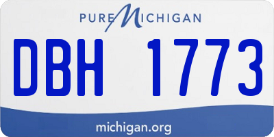 MI license plate DBH1773