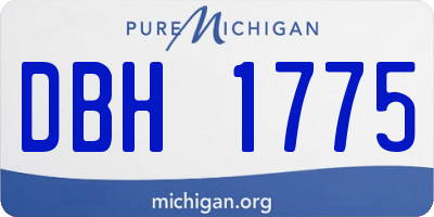 MI license plate DBH1775