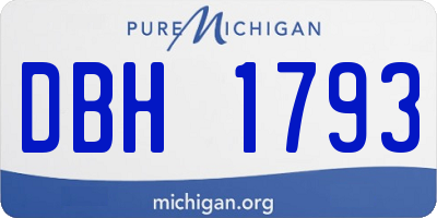 MI license plate DBH1793