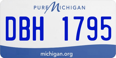 MI license plate DBH1795