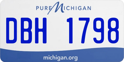 MI license plate DBH1798